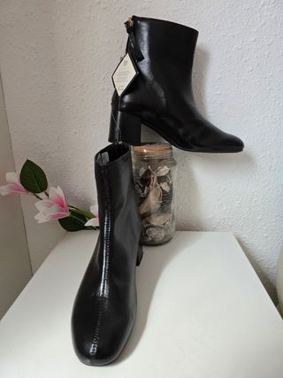 Botines negros mujer tacón