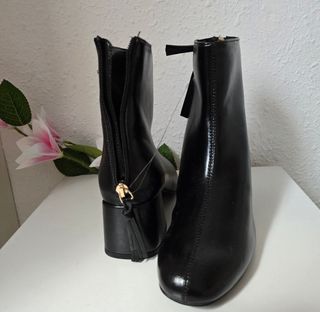 Botines negros mujer tacón