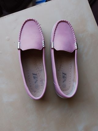 Mocasines Mujer Rosas Talla 36 Nuevos