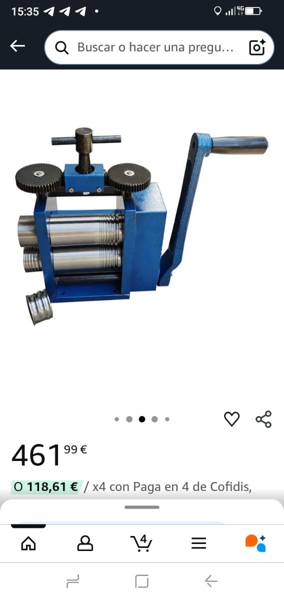 Máquina de laminación azul