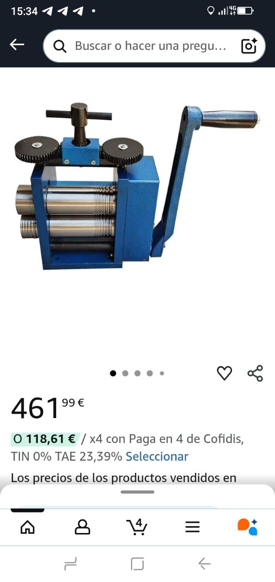 Máquina de laminación azul