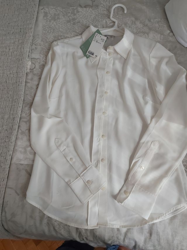 Blusa H&M Blanca Talla XS