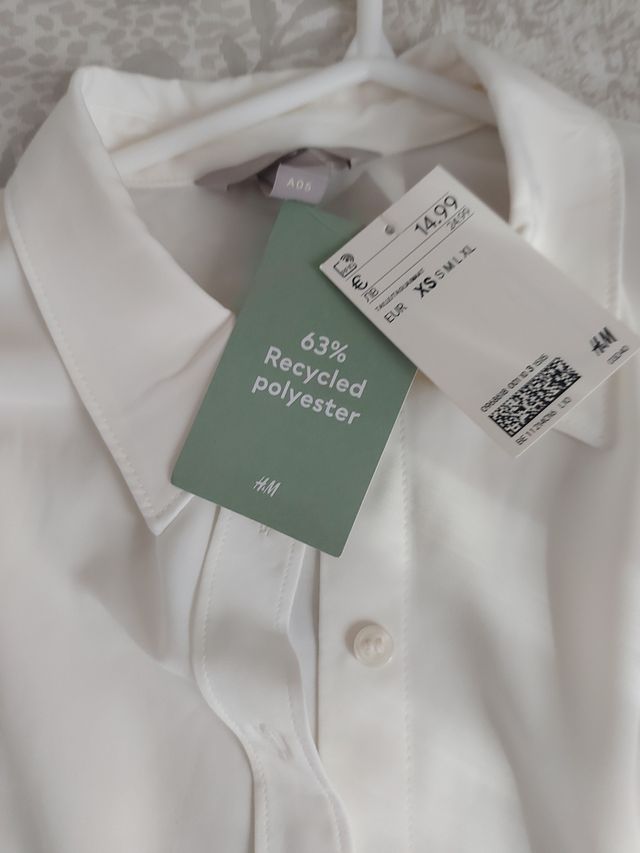 Blusa H&M Blanca Talla XS