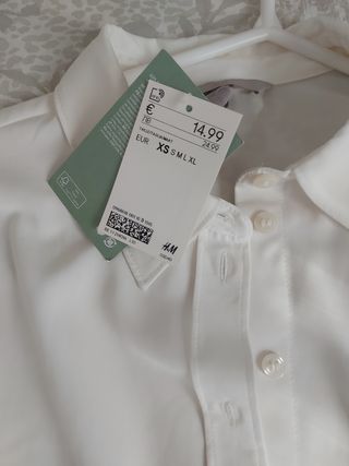 Blusa H&M Blanca Talla XS