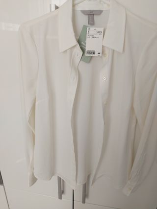 Blusa H&M Blanca Talla XS