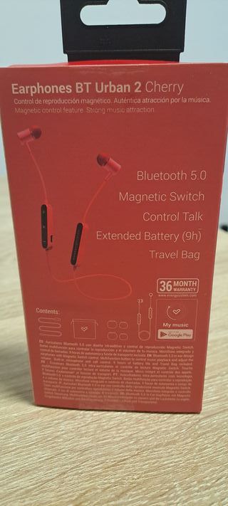 Auriculares Energy Sistem BT Urban 2 Rojos