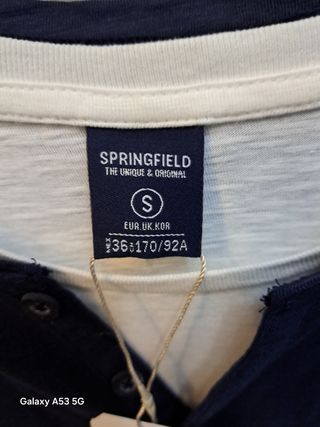 Camiseta Springfield manga larga botones S