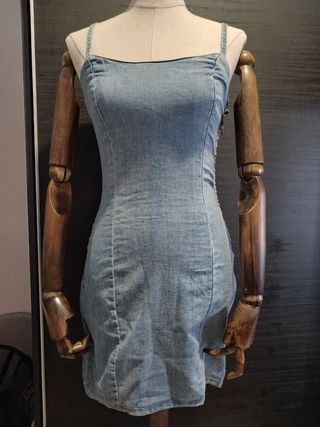 Vestido vaquero tirantes H&M