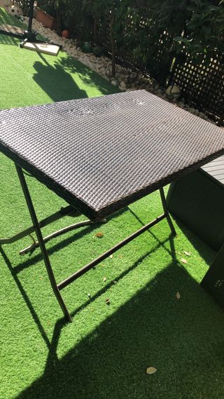 Mesa y 3 Sillas Terraza Plegables