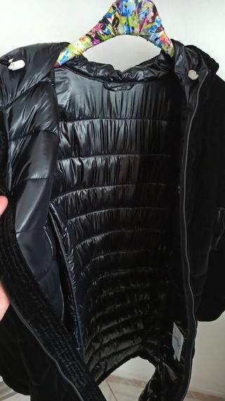 Cappotto trapuntato Conbipel con cappuccio Nero L