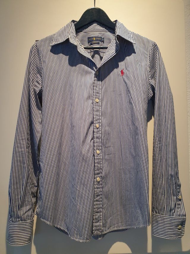 Camisa Ralph Lauren Rayas Azules Talla 8