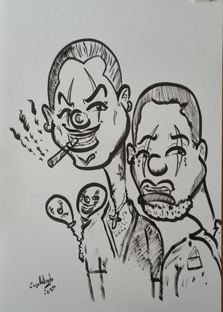 Ilustração Original P&B 30x42cm