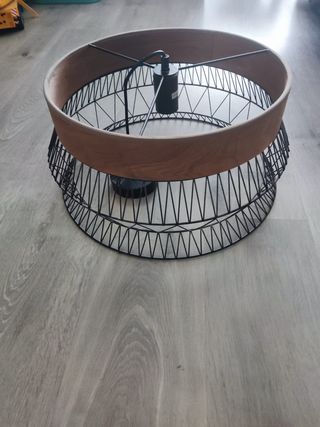 Lámpara de techo Leroy Merlin madera y metal