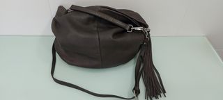 Bolso de piel marrón