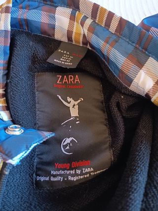 Cazadora Zara cuadros azul sin estrenar