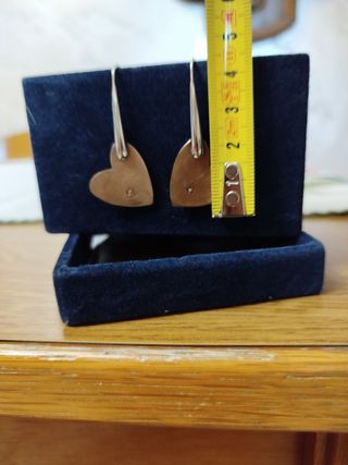 Orecchini a cuore oro e argento