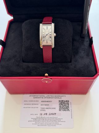 Cartier Tank Americaine Acero Mujer