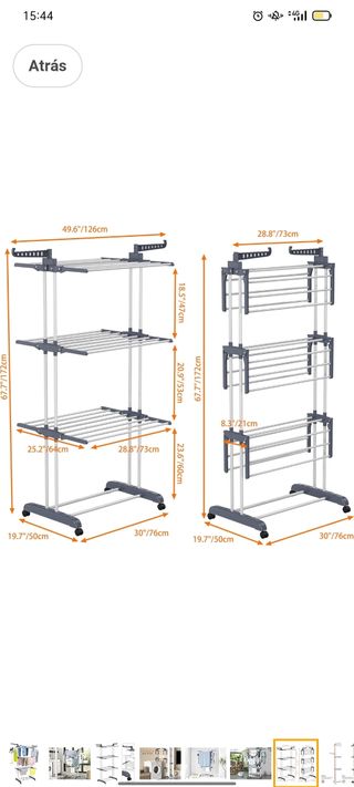 Tendedero vertical plegable