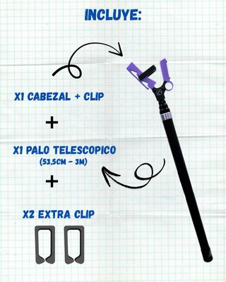 Pertiga escalada - caña chapar escalada - morada