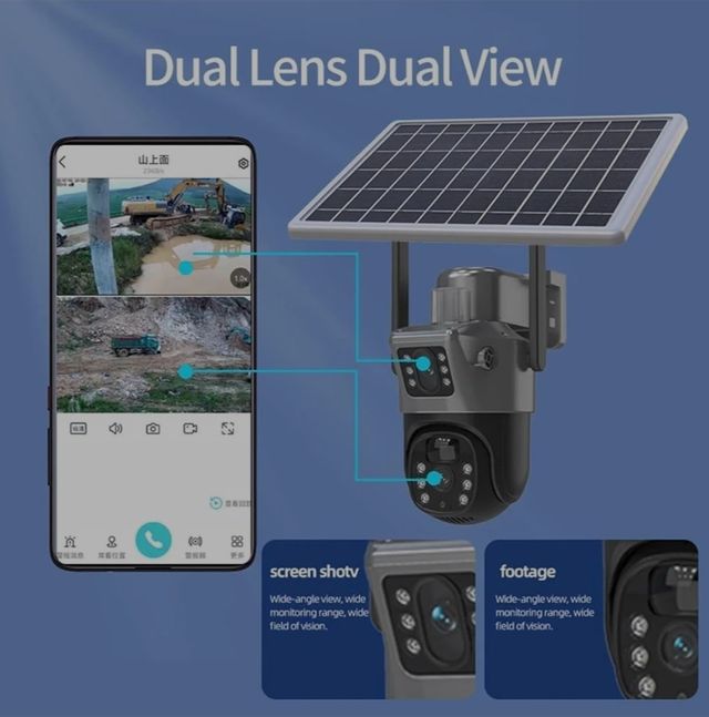 Cámara Solar WiFi 8MP 10800mAh