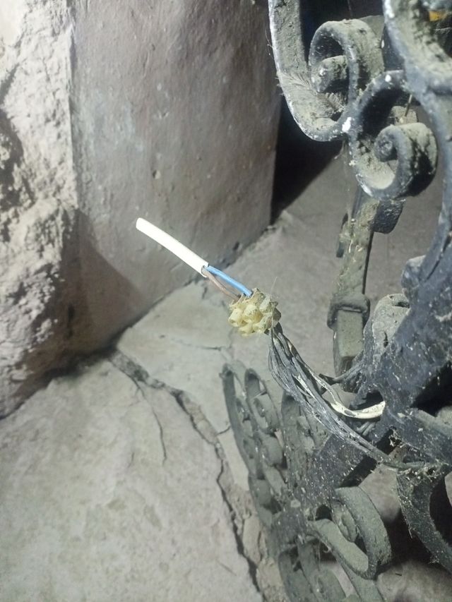 Lámpara de hierro forjado para luz