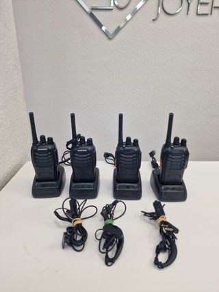 Teléfono 4 Baofeng Walkie Talkie Negros