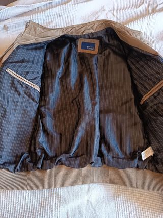 Cazadora Piel Vintage Zara Man Marrón