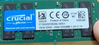 Crucial 16GB DDR4 2666MHz SODIMM RAM iMac 5K