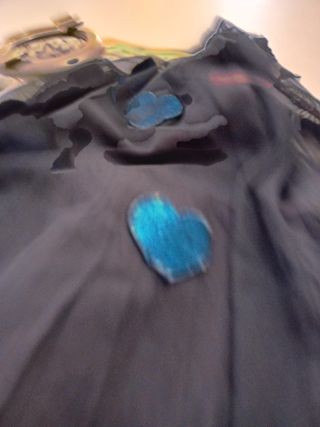 Vestito bimba tulle blu con cuori