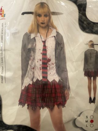 Disfraz Zombie Estudiante Talla S