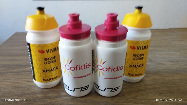 Bidones Ciclismo Cofidis y Visma