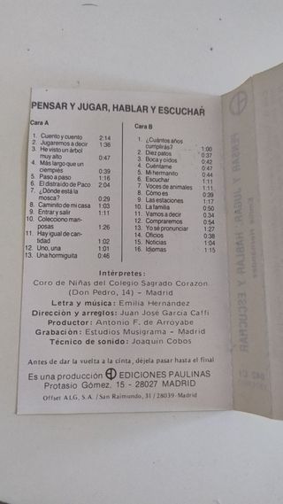 Cinta Cassette Canciones Infantiles Emilia Hernánd