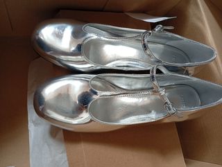 Zapatos Mango Mary Jane Plateados