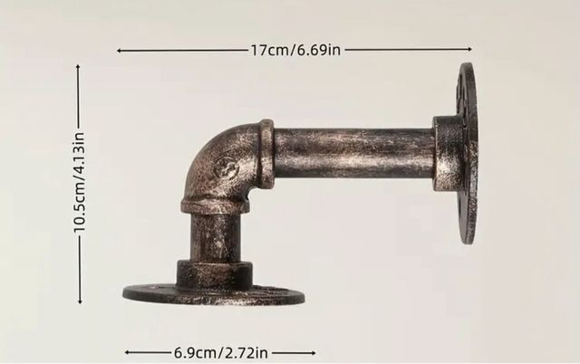 Soportes Estantería Industrial Metal Bronce