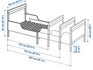 Cama extensible + colchon IKEA SUNDVIK 
