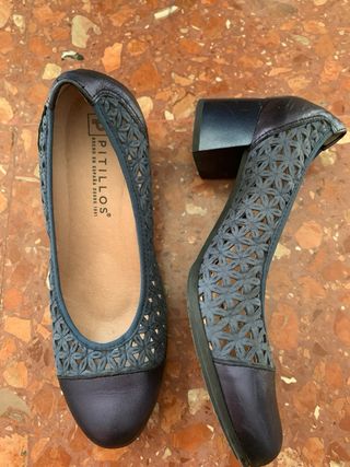 Zapatos Pitillos Azul Talla 39