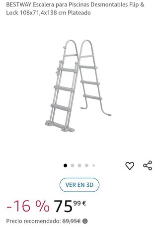 Escalera piscina BESTWAY plegable