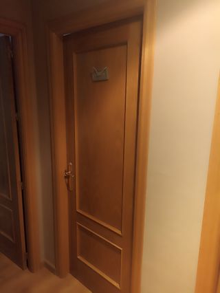 Puerta madera 5 puertas 
 (2 cristal, 3 ciegas)