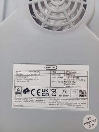 Nevera portátil Mobicool W40 AC/DC