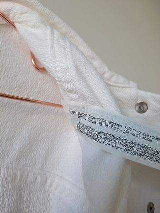 Sobrecamisa blanca mujer Zara Talla M