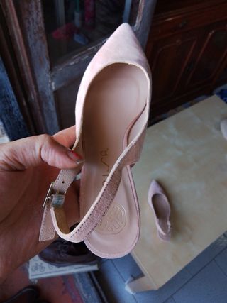 Zapatos Unisa Tacon Slingback Rosa Talla 36