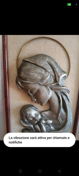 Quadro vintage Madonna con Bambino