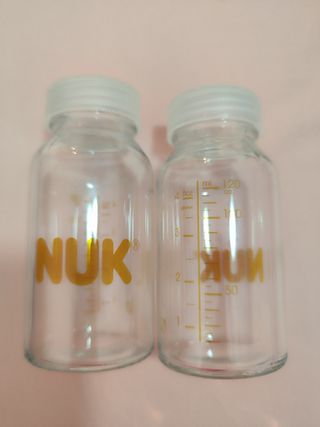 Lote 2 biberones cristal 125 ml NUK