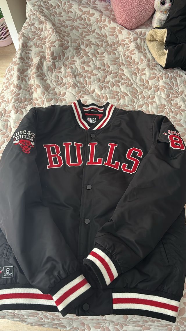 Chaqueta Chicago Bulls NBA Negra Roja