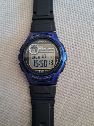Reloj Casio Digital Azul y Negro