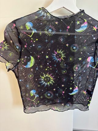 Camiseta Malla Estampada transparente