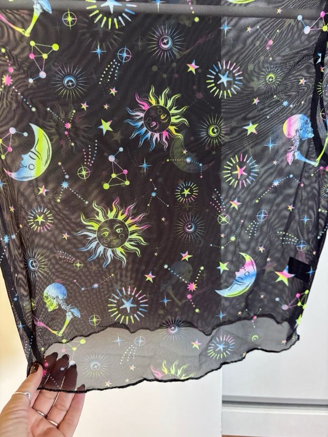 Camiseta Malla Estampada transparente