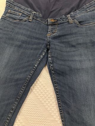 Pantalón vaquero premamá azul