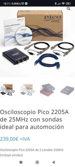 Osciloscopio PicoScope 2205A 25MHz