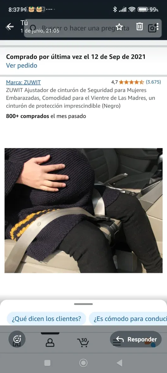 Ajustador Cinturón Embarazada ZUWIT para coche